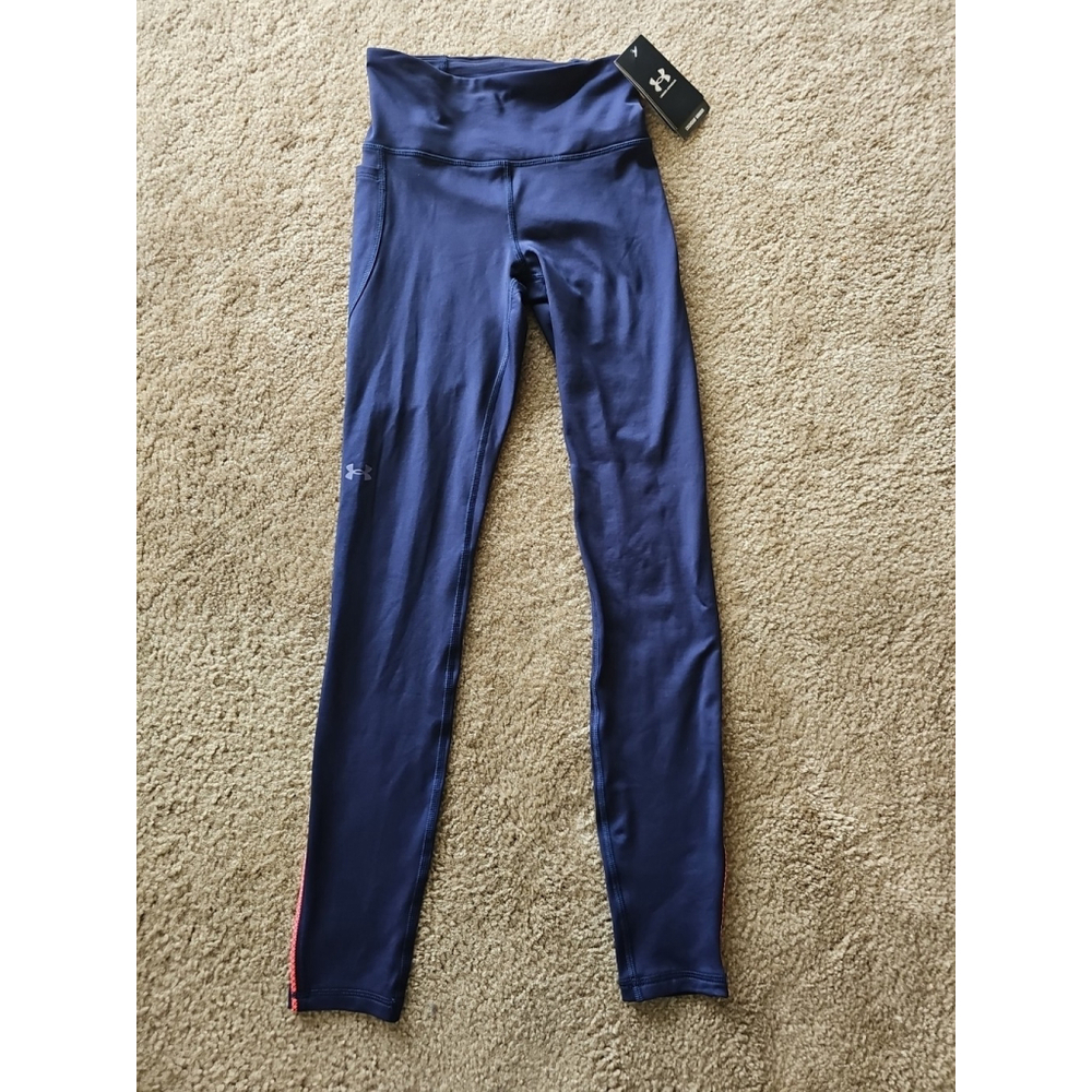 Under Armour Womens ColdGear Compression Leggings Blue XS